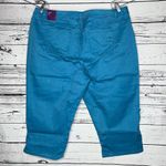 Lane Bryant NWT Size 20 Blue Colored Denim 5 Pocket Jean Capris Photo 1