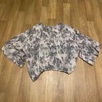 On The Road  Snake Print Open Front Blouse | S Photo 3