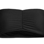 DKNY NWT $78 Convertible Bandeau Bikini Top Black Size XXL Sporty Ruched Photo 0