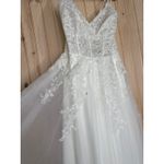 Lulus NWT Glorious Luxury White Sheer Tulle Embroidered Beaded Maxi Dress Sz XL Photo 8