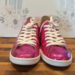 Schultz Ofelia Metallic Pink Leather Casual Lace Photo 6