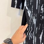 Snapdragon & Twig Cotton Popover Shirt Dress Black White Preppy Lagenlook Small Photo 6