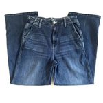 MOTHER The Major Zip Flood Wide Leg Jeans In Electric Souvenir Size 28 Blue Photo 3