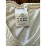 Adidas M Women’s Athletic Workout Shirt V Neck Top Activewear Gym Coral Y2K Photo 1