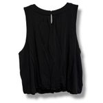 Lands' End  Black Sleeveless Gathered Neck Keyhole Back Top XL 18 Photo 1