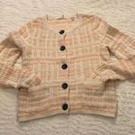 Anthropologie plaid boucle cardigan sweater Photo 2