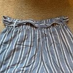 Hollister Ultra High Rise Linen Blue Striped Tie Pants Photo 7
