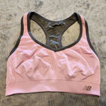 New Balance  Racerback Sports Running Bra Size S Pink Gray Photo 0