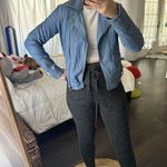 Slate + Willow Women’s Blue Moto Small Leather Jacket Photo 0