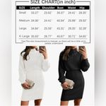 NEW Mock Neck Trendy Lantern Sleeve Ribbed Knit Bodycon Pullover Sweater Dress S Green Photo 3