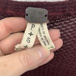 Free People We The  Size S Laguna Shirt Thermal Waffle Knit Maroon Oversized Top Photo 3
