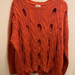 Planet By Lauren G Pima Cotton Cable Car Wash Crewneck Sweater One Size Fits All Photo 0