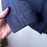 Vince Frayed Edge Moto Jacket Women's Medium Navy Full Zip Cotton Textured Photo 3