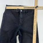 ZARA Jeans Womens 4 Black Skinny Raw Hem Denim Mid Rise Cotton Photo 5