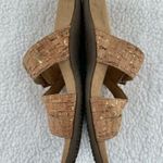 Vionic Skylar Brown Cork Print Adjustable Buckle Slide Slip On Sandals Photo 2