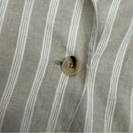 Free People Fern Oversized Linen Blazer Dusty Beige Tan Stripe Coastal Boho Photo 9