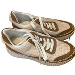 Universal Threads Universal Thread size 9 canvas platform shoes brown tans casual shoes Photo 4