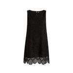 Hill House Charlie Shift Mini Dress, Black Scallop Lace, XS Photo 6
