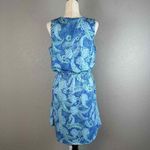Cabana Life Aqua Tropical Floral Cinch Dress L Large Sleeveless V Photo 4