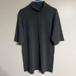 ZARA Women’s Half Sleeve Turtleneck Sweatshirt Dress Size Medium Dark Gray Mini Photo 0