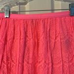 Forever 21 Neon Coral Lace Boho Skirt Small Photo 2