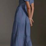 Anthropologie NWT by The Somerset Maxi in Slate Lumensilk Satin Edition Dress XL Photo 3