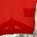 CAbi  Orange Knit Zip Up Cardigan Sweater Women’s Sz M 3/4 Sleeve Cozy Warm Sweet Photo 4