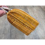 Draper James  Elliston Wicker Top Handle Satchel - Beige In Natural/ Multi Purse Photo 4