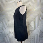 COS  Black Silk Sleeveless‎ Shorts Open Back Romper Photo 4