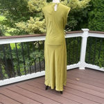 House of Harlow 1960 x REVOLVE Green olive satin long keyhole maxi dress Sz L Size L Photo 3
