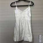 Reformation Holt Linen Dress in White Size 2 Photo 3