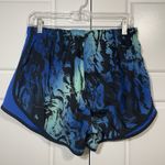 Nike Running Shorts Abstract Print Blue Black Athletic Gym Activewear Photo 4