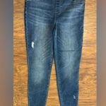 Spanx Denim Distressed Ankle Skinny Jeans Pull On Shaping High Rise NWT MD Tall Photo 0