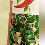 Farm Rio  Tropical Leaf Print Linen Blend Shorts Photo 0