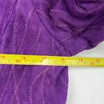 Gloria Lopez Sauque Suede Leather Jacket Purple Size M Photo 5