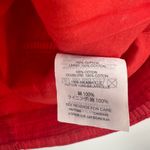 J.Crew  Size 0 Tunic Red Stripe Bell Ruffle Sleeve Open Keyhole Tie Back Workwear Photo 6