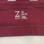 Zella Z By  Size M 8 10 Sports Bra Burgundy Pink Latter Back Lite Longline Lined Photo 2
