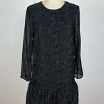 Jigsaw Velvet Polka Dot Long Sleeve Dress Size 6 Photo 0
