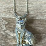 Cat pendant necklace Silver Photo 0