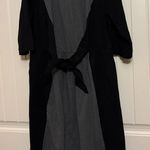 Eshakti  Colorblock Dress 1X 16W Black Gray Long Sleeve Zip Front Maxi Length Photo 0