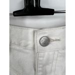 Free People We The‎ Free  Side Car White Denim Raw Hem Mini Skirt Size 26 Photo 4