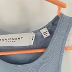 Equipment FEMME Tank Size Small Light Blue Racer *SAMPLE Stretch Ribbed Luxury Photo 2
