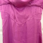 ZARA Pink Straight Neck Satin Effect Midi Dress Photo 5