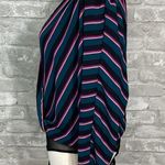 ASTR  The Label Striped Faux Wrap Bodysuit Photo 4