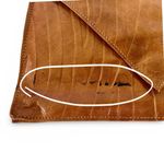 Mustard Flat Envelope Clutch Brown Photo 4