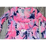 Lilly Pulitzer  Merritt T-shirt Dress Paradise Point Pink Blue Tropical sz MEDIUM Photo 8