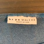 Bryn Walker Teal Blue 3/4 Sleeve Ribbed Knit Top Made in USA XL Basic Layer READ Photo 2