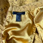 Forever 21 Golden Yellow Lace High Neck Shift Dress Photo 6