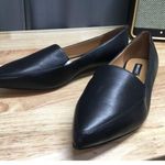 Nine West Abay Smoking Flats Women's US 7.5 Black Leather Slip On Loafer Shoes Photo 3