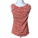 Vintage Y2K Babydoll Top Younique Large Terracotta Embroidered Feminine Floral Orange Photo 3